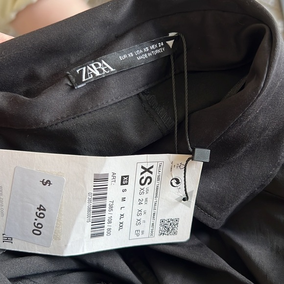 Zara Stretch Poplin Dress in Black - Picture 8 of 8